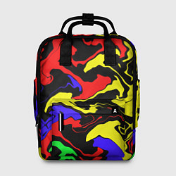 Рюкзак женский Яркие абстрактные краски, цвет: 3D-принт