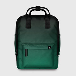 Женский рюкзак Черный и бирюзово - зеленый, текстурированный под