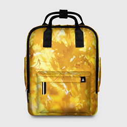 Рюкзак женский Золотые листья на ветках, цвет: 3D-принт