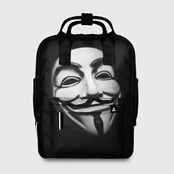 Рюкзак женский Маска анонимуса - Гай Фокс, цвет: 3D-принт