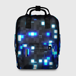 Рюкзак женский Неоновые светящиеся квадраты, цвет: 3D-принт