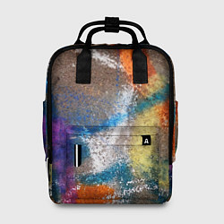 Рюкзак женский Рисунок цветными мелками на асфальте, цвет: 3D-принт