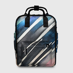 Рюкзак женский Акварельные полосы, цвет: 3D-принт