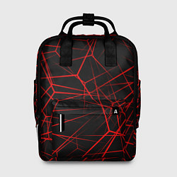 Женский рюкзак Красные линии на черном фоне