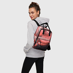 Рюкзак женский Красный туман, царапины и краски, цвет: 3D-принт — фото 2