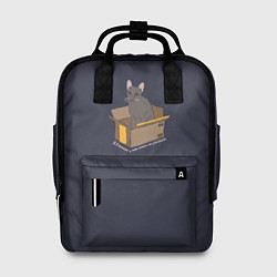 Рюкзак женский Кошка в коробке, цвет: 3D-принт