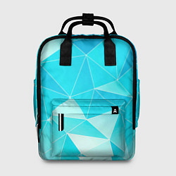 Рюкзак женский Легкие голубые блоки с градиентом, цвет: 3D-принт