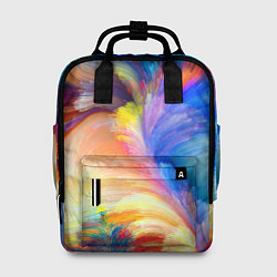 Рюкзак женский Неоновое перо, цвет: 3D-принт