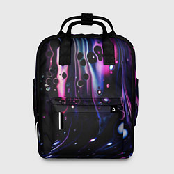 Рюкзак женский Фиолетовая вода и краски, цвет: 3D-принт
