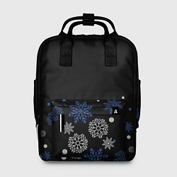 Рюкзак женский Снежинки - Новогодние, цвет: 3D-принт