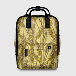 Рюкзак женский Винтажные колоски пшеницы, цвет: 3D-принт