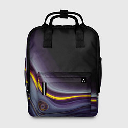 Рюкзак женский Фиолетовые краски во тьме, цвет: 3D-принт