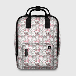 Рюкзак женский Маленький зайчики паттерн, цвет: 3D-принт