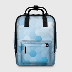 Рюкзак женский Светло-синяя текстура-паттерн, цвет: 3D-принт