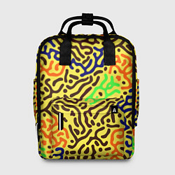 Рюкзак женский Абстрактные кислотные полосы, цвет: 3D-принт