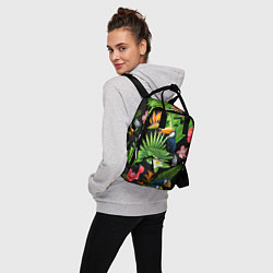 Рюкзак женский Тропический паттерн с туканом, цвет: 3D-принт — фото 2