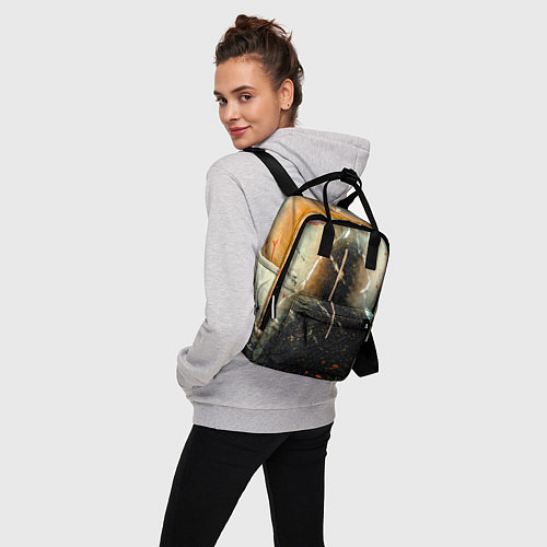 Женский рюкзак Туман, тени и краски / 3D-принт – фото 3