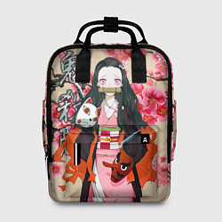 Рюкзак женский Незуко Камадо под сакурой, цвет: 3D-принт