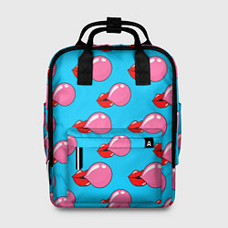 Рюкзак женский Губы с жвачкой, цвет: 3D-принт