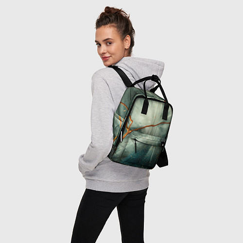 Женский рюкзак Туман, лучи и краски / 3D-принт – фото 3