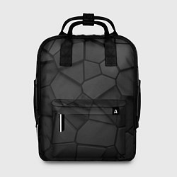 Рюкзак женский Черные стальные плиты, цвет: 3D-принт