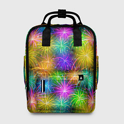 Рюкзак женский Салют разноцветный, цвет: 3D-принт