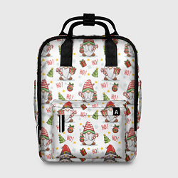 Рюкзак женский Рождественские гномы с подарками, цвет: 3D-принт
