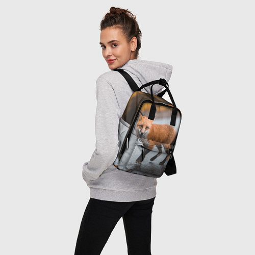 Женский рюкзак Лис на прогулке / 3D-принт – фото 3