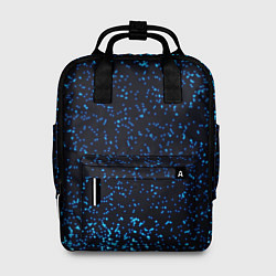 Женский рюкзак Неоновый синий блеск на черном фоне