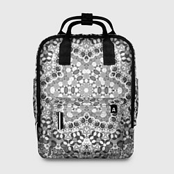 Женский рюкзак Черно-белый орнамент мандала