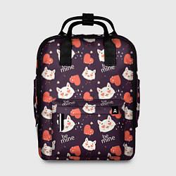 Женский рюкзак Паттерн котика на темном фоне