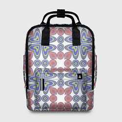 Рюкзак женский Мозаика, абстрактные сердечки, цвет: 3D-принт