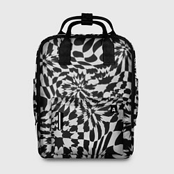 Рюкзак женский Пластика шахматной доски, цвет: 3D-принт