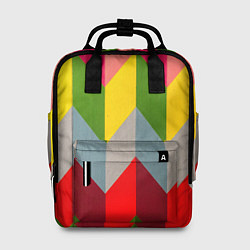 Женский рюкзак Разноцветный ромбический абстрактный паттерн