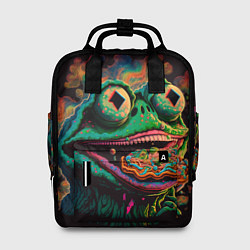 Рюкзак женский Лягушонок Пепе зомби, цвет: 3D-принт