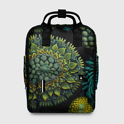 Рюкзак женский Абстрактный растительный арт нейросети, цвет: 3D-принт