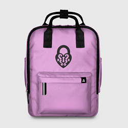 Рюкзак женский Замочек к ключику розовый, цвет: 3D-принт