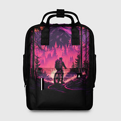 Рюкзак женский Велопрогулка на закате, цвет: 3D-принт