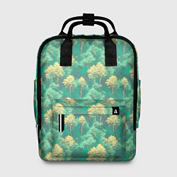 Рюкзак женский Камуфляж деревья двуцветный, цвет: 3D-принт