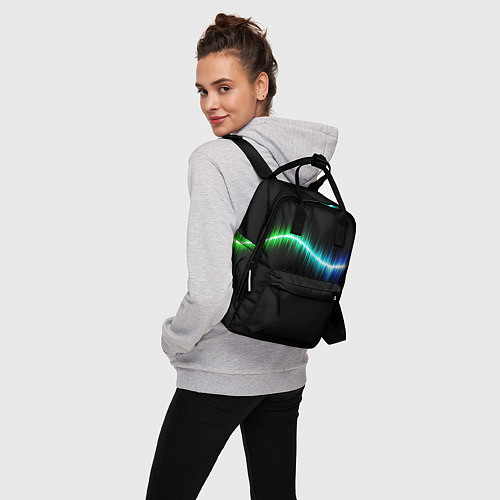 Женский рюкзак Неоновый разрез Neon / 3D-принт – фото 3