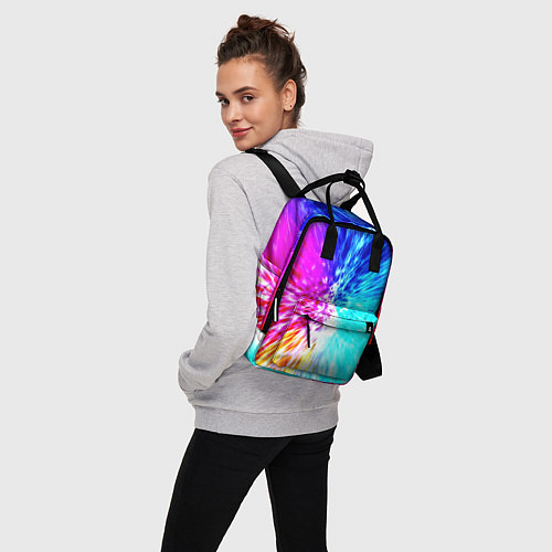 Женский рюкзак Всплеск ярких красок / 3D-принт – фото 3