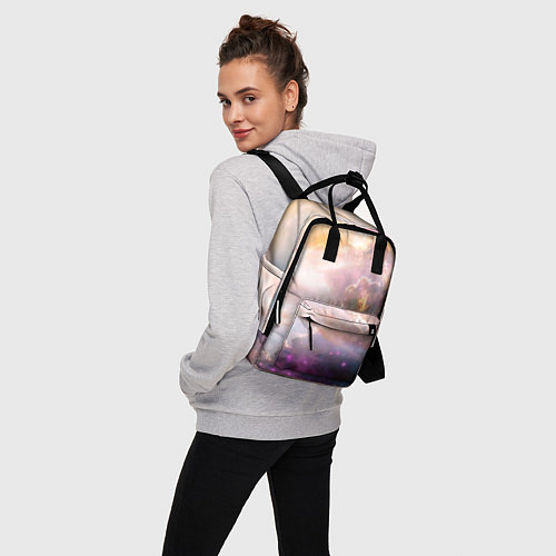 Женский рюкзак Аморфное абстрактное космическое красочное небо / 3D-принт – фото 3