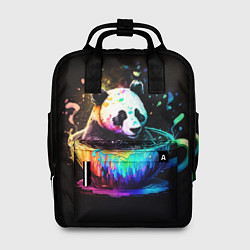 Рюкзак женский Панда в кружке, цвет: 3D-принт