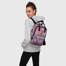 Рюкзак женский Мандала гармонии, фиолетовая, космос, цвет: 3D-принт — фото 2