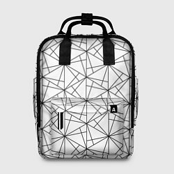 Женский рюкзак Чёрно-белый геометрический треугольный узор