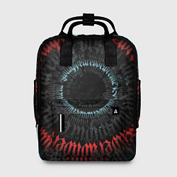 Рюкзак женский Неоновые круги иероглифы, цвет: 3D-принт