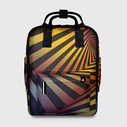 Рюкзак женский Красочная объёмная спираль - авангард, цвет: 3D-принт