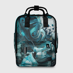 Женский рюкзак Абстрактные голубые брызги краски