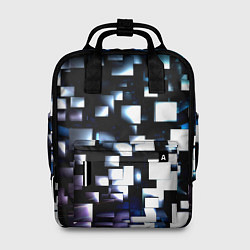 Рюкзак женский Неоновые кубы абстракция, цвет: 3D-принт