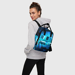 Рюкзак женский Неоновые кубы с подсветкой, цвет: 3D-принт — фото 2